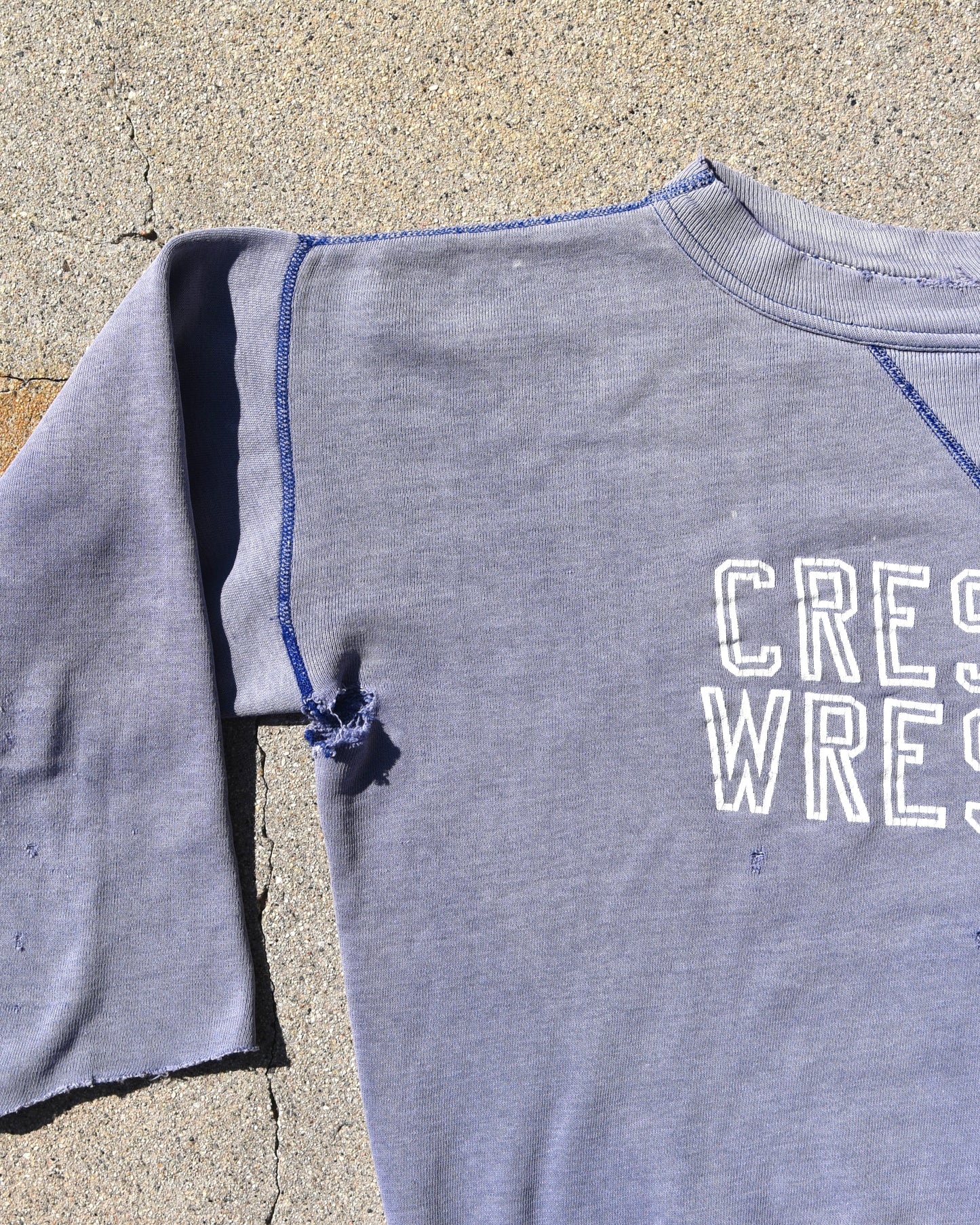 1960s Sun Faded Crestline Wrestling Single V Sweatshirt