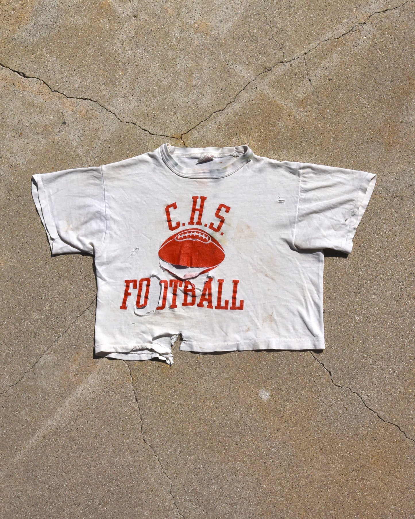 1970s CHS Football Cropped Tshirt