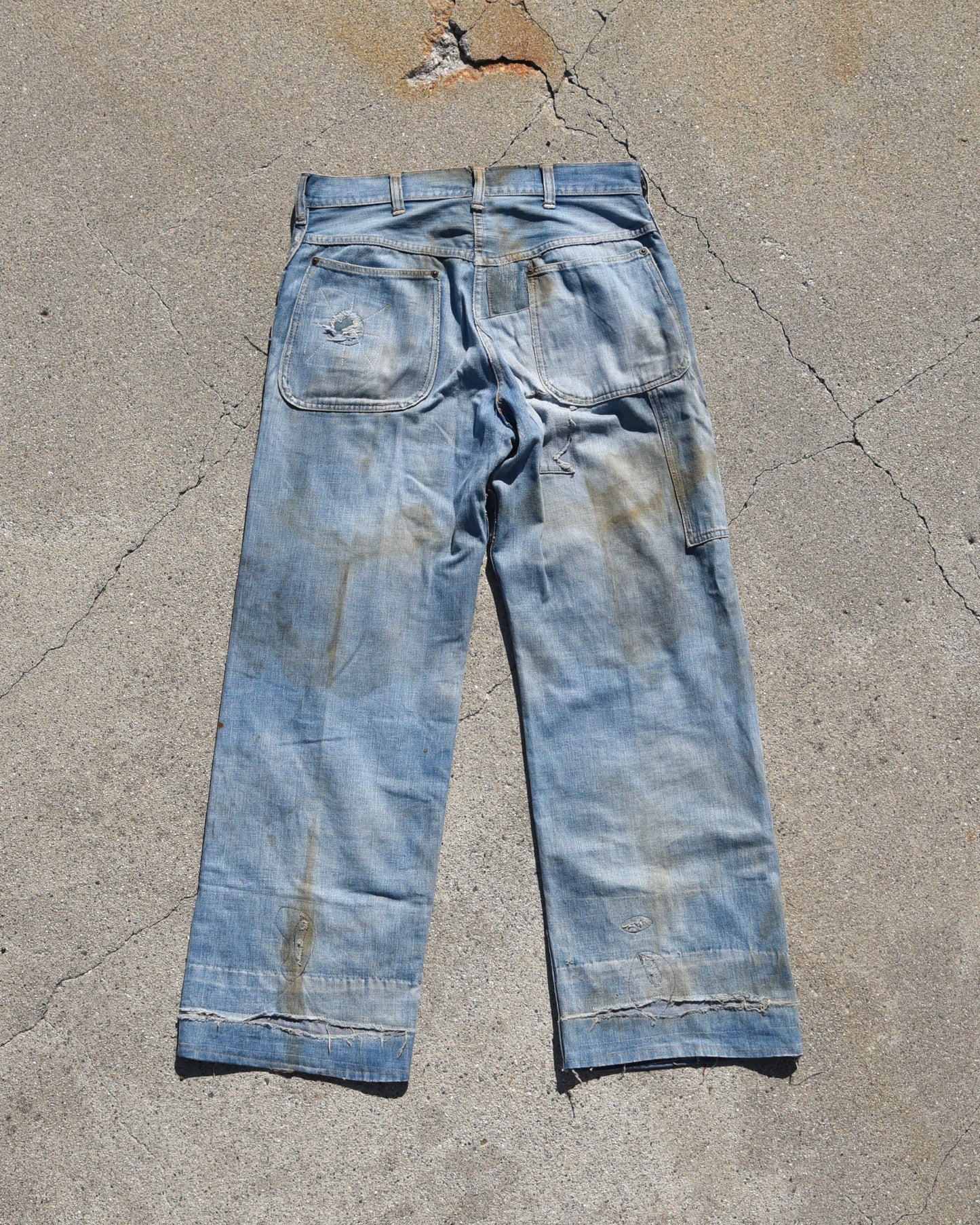 1950s Repaired Selvedge Carpenter Denim Jeans