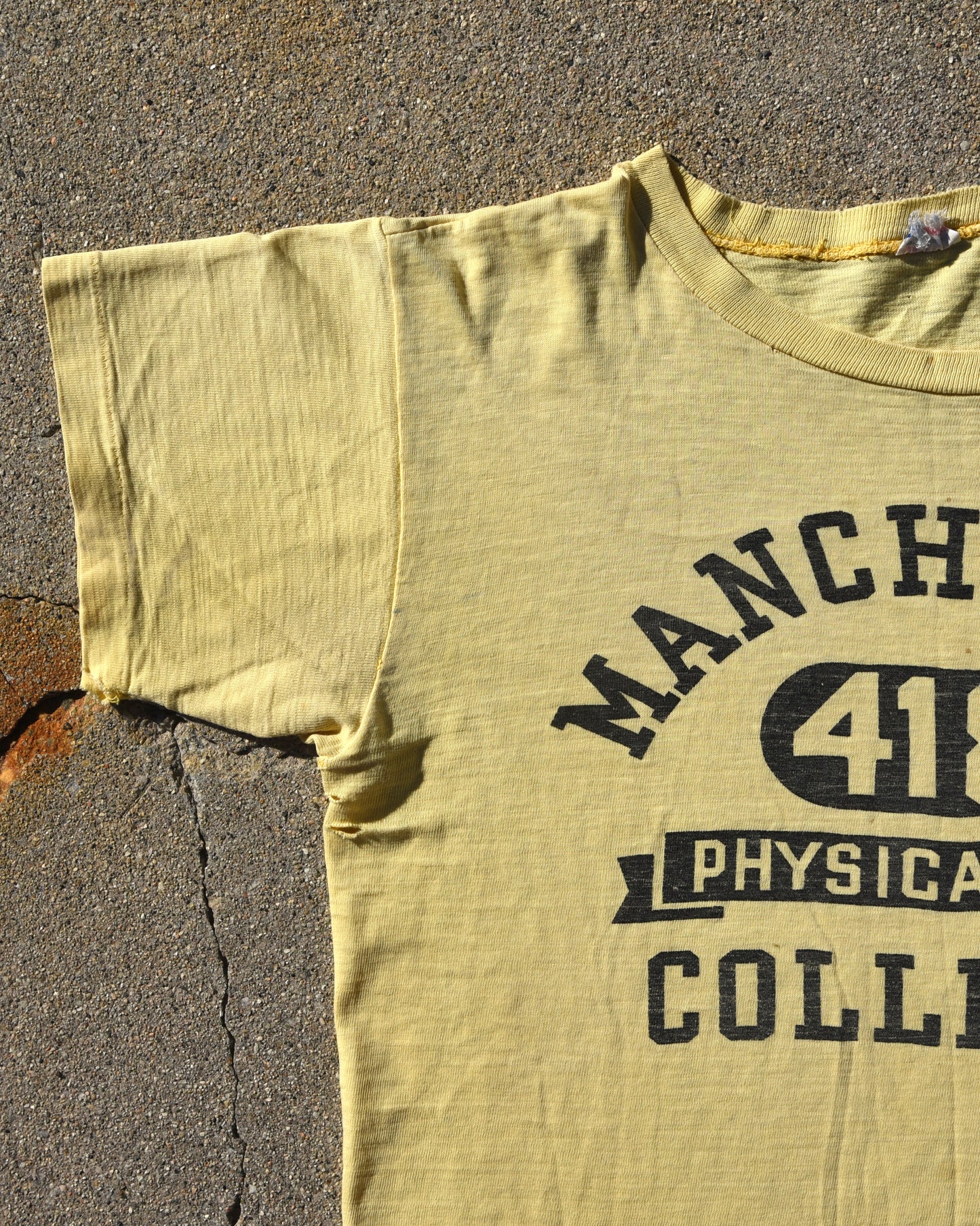 1950s Champion Running Man Manchester College Phys Ed Tshirt