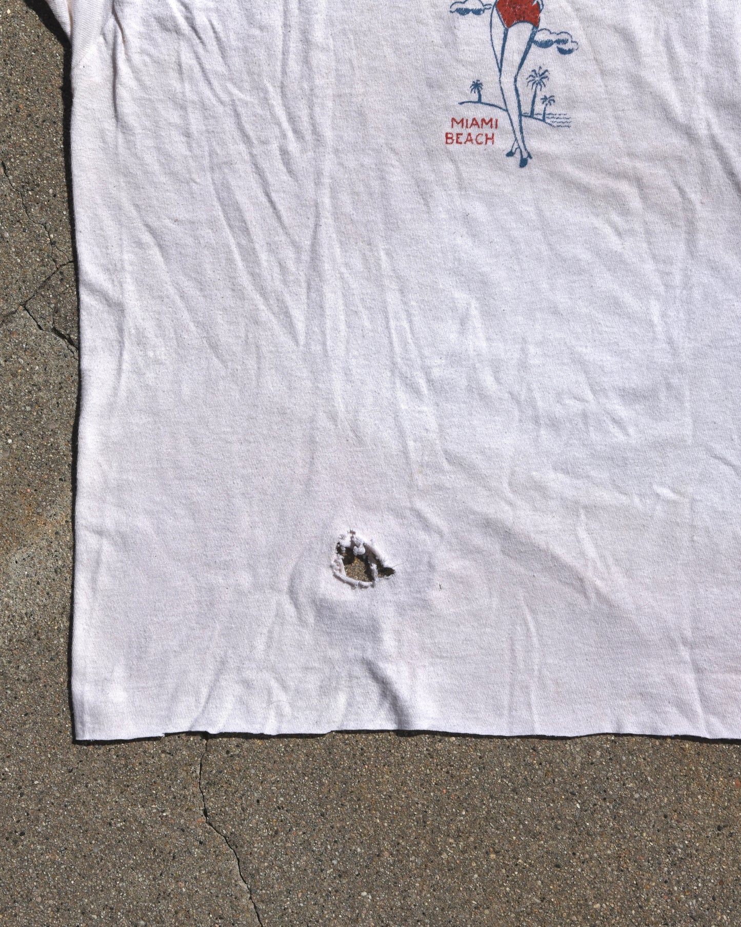 1960s Miami Beach Stenciled Tshirt