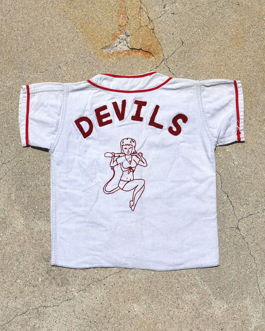 1950s Devils Chainstitched Baseball Jersey