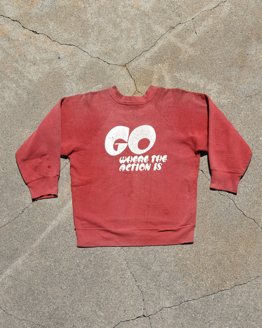 1950s Go Where The Action Is Sweatshirt