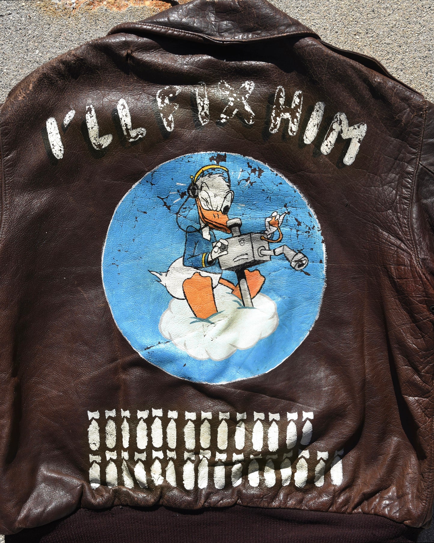 1950s WW2 A2 Bomber Jacket - Hand Painted
