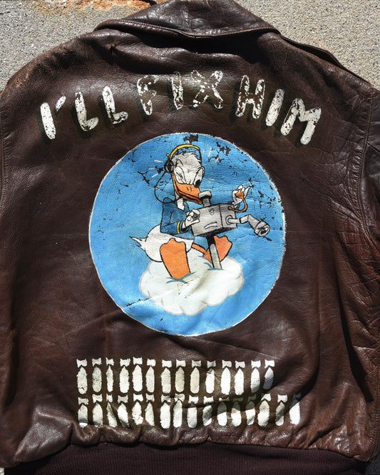 1950s WW2 A2 Bomber Jacket - Hand Painted