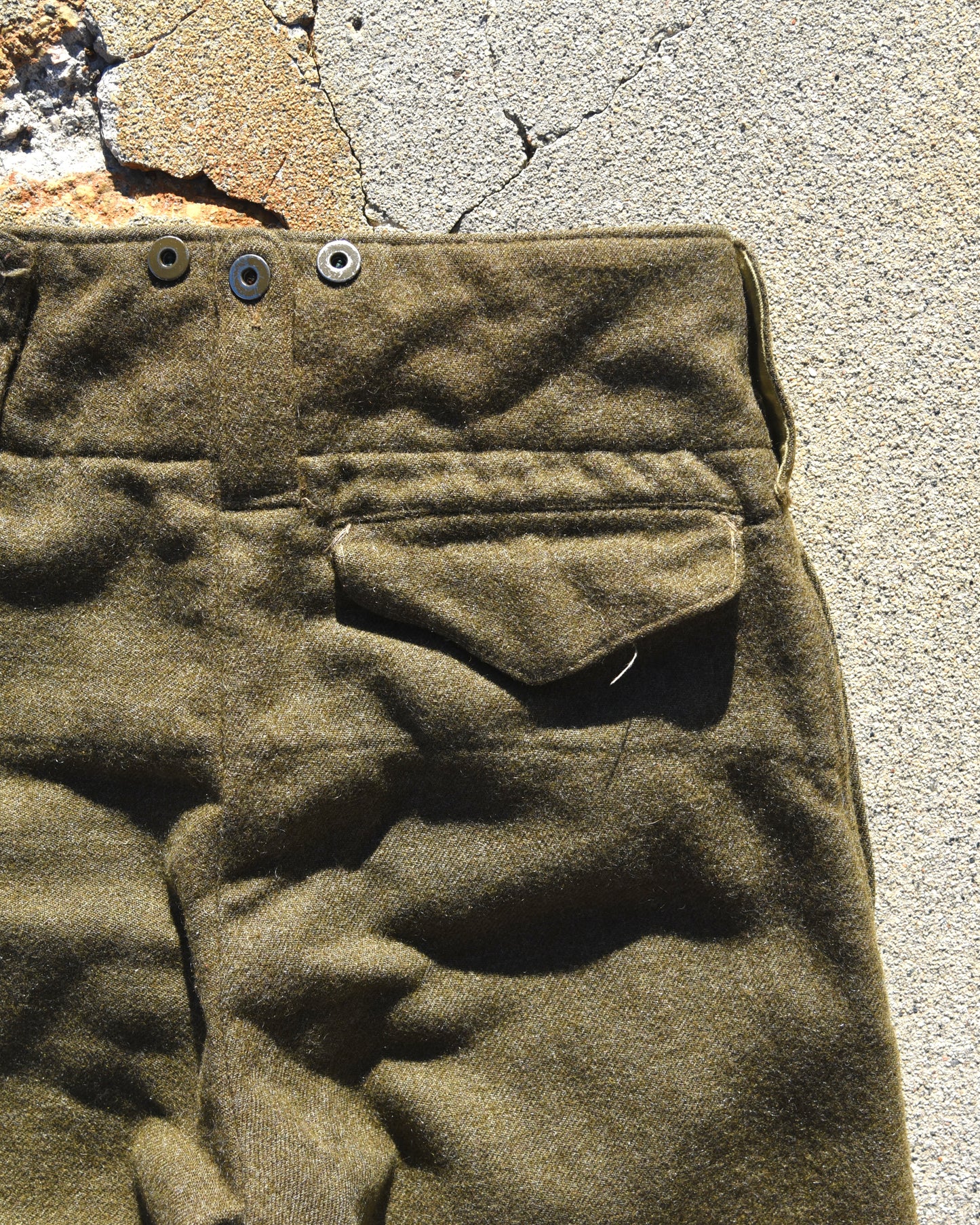 1950s Army Single Pocket Wool Uniform Pants