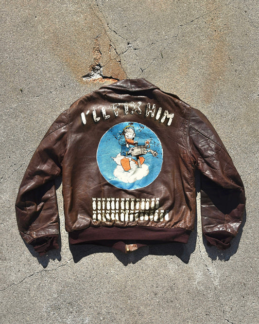 1950s WW2 A2 Bomber Jacket - Hand Painted