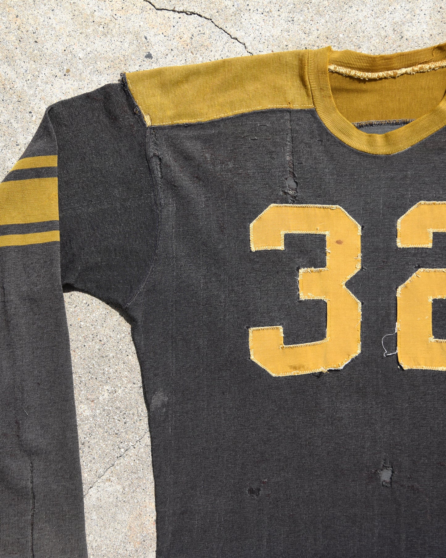 1950s Sun Faded Cotton Football Jersey