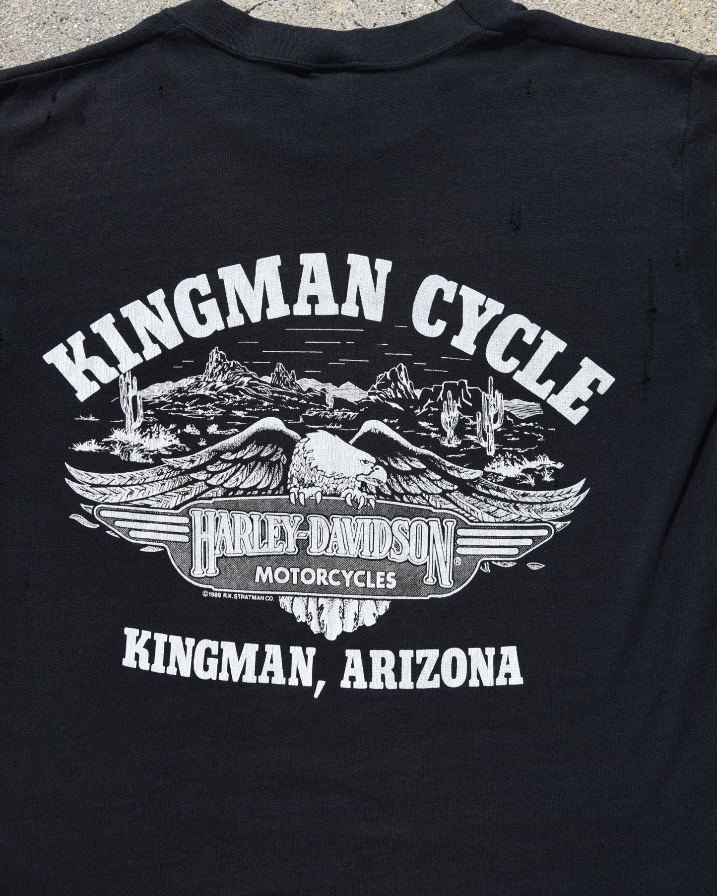 1980s Thrashed Harley Davidson Real Steel Tshirt