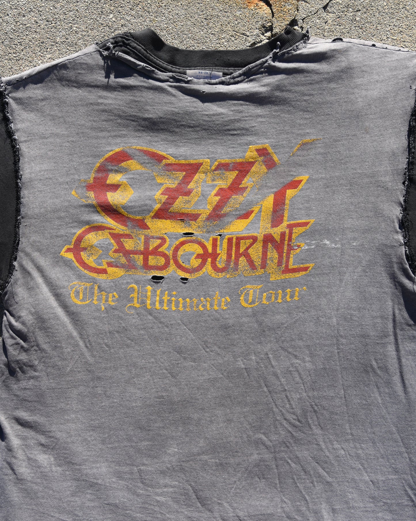 1980s Ozzy Osbourne The Ultimate Tour Tshirt - Thrashed and Repaired