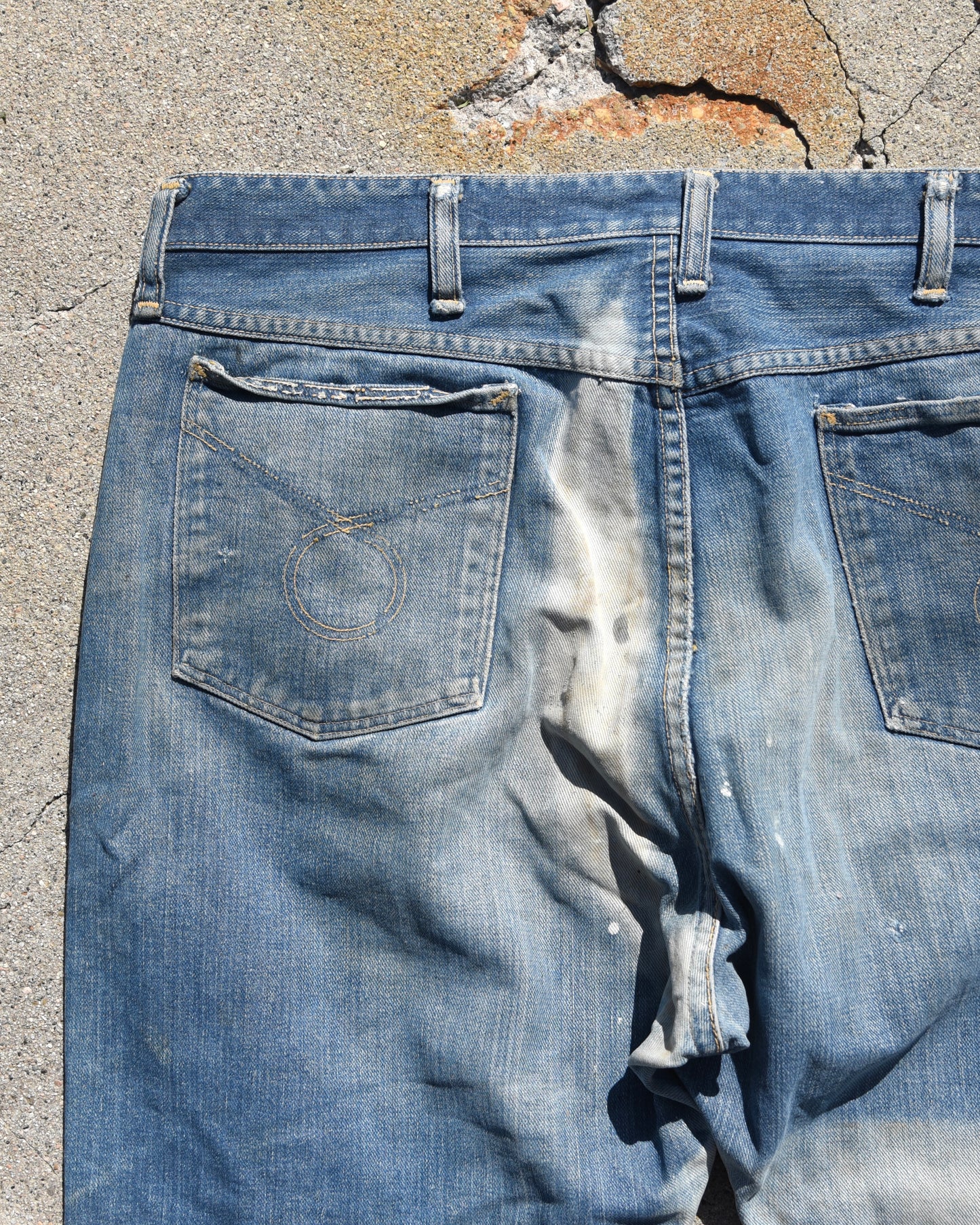 1950s Sun Faded Farmers Carpenter Denim Jeans