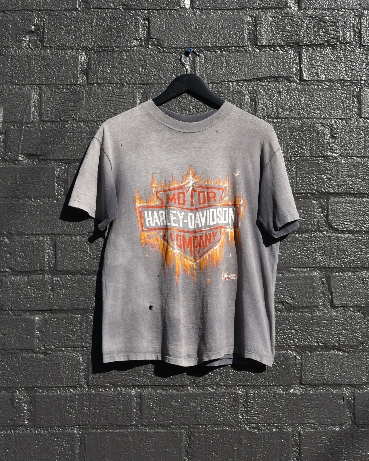 1980s Sun Faded Harley Davidson Shining Shield Tshirt