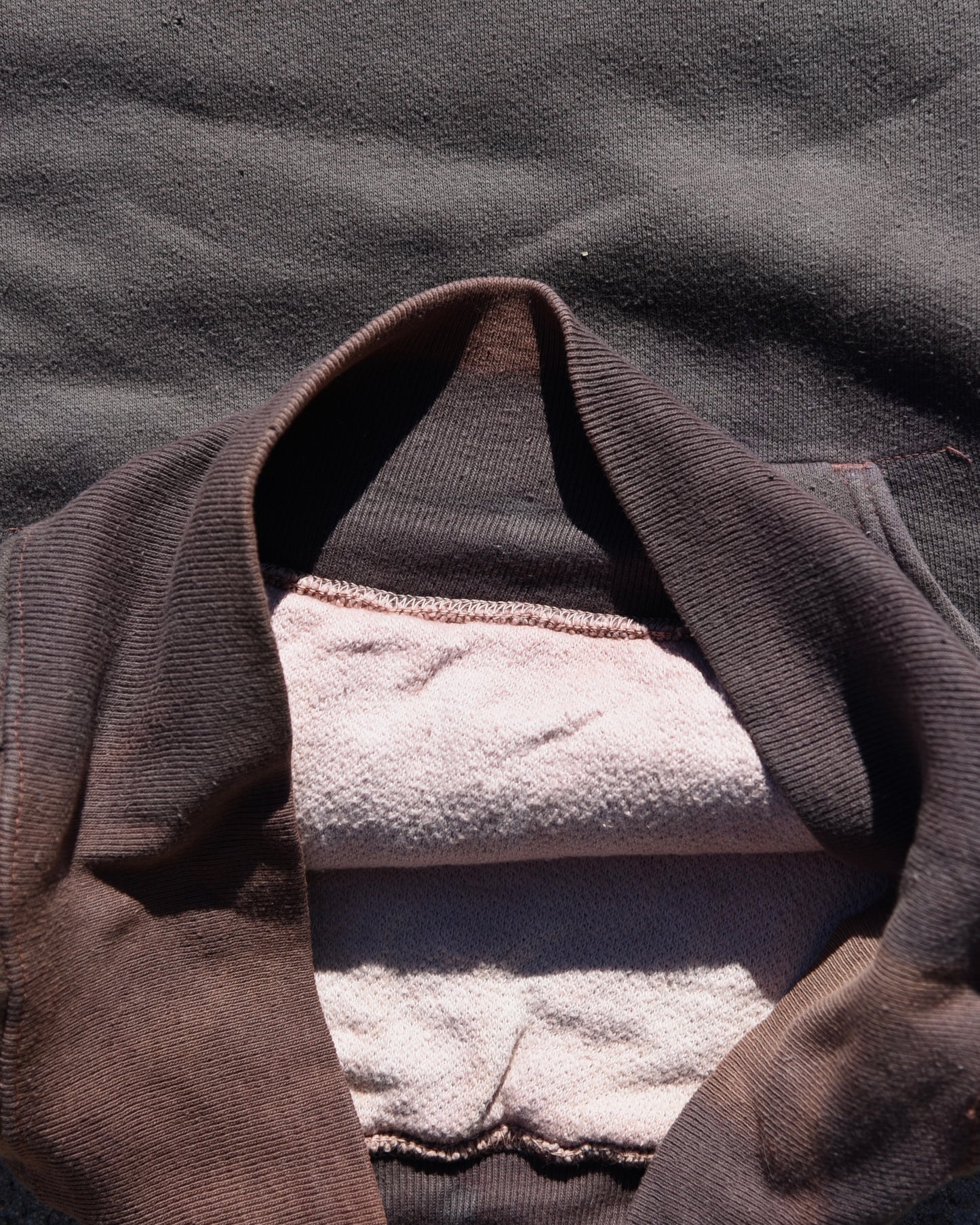 1950s Sun Faded Champion Double Face Utilities Line Construction Hoodie