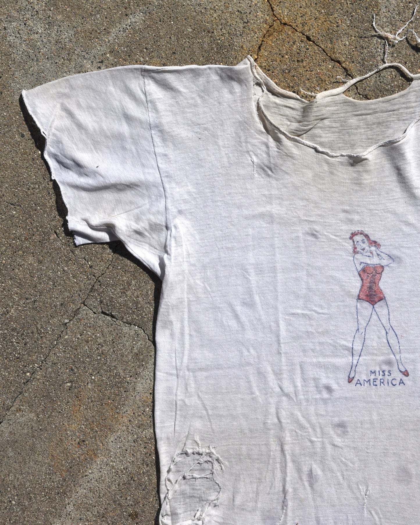 1950s Miss America Stenciled Tshirt