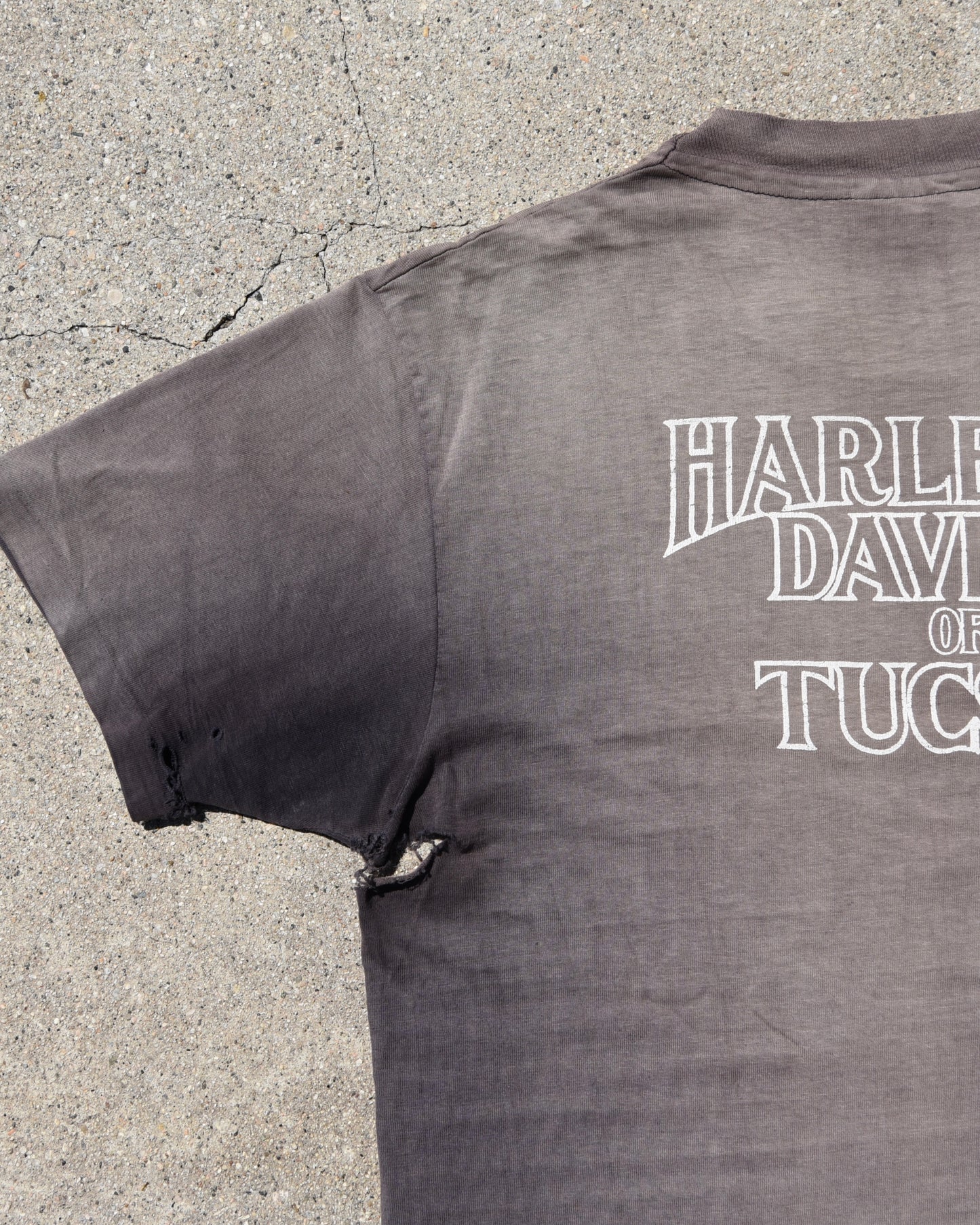 1970s Thrashed and Faded Harley Davidson Tshirt