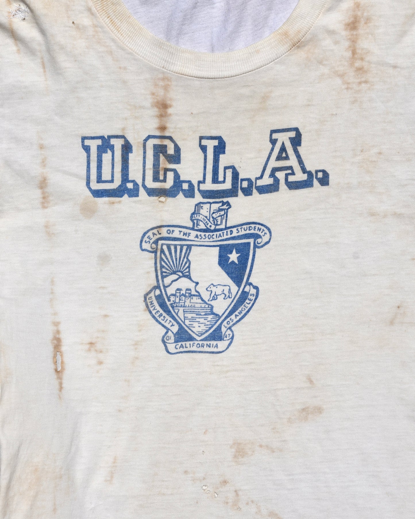 1960s Thrashed and Repaired UCLA Tshirt