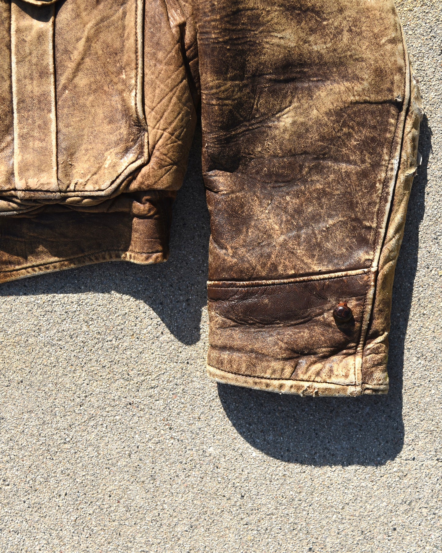 1940s LaPlaya Marlboro Spitfire Horsehide And Alpaca Lined Bomber Jacket