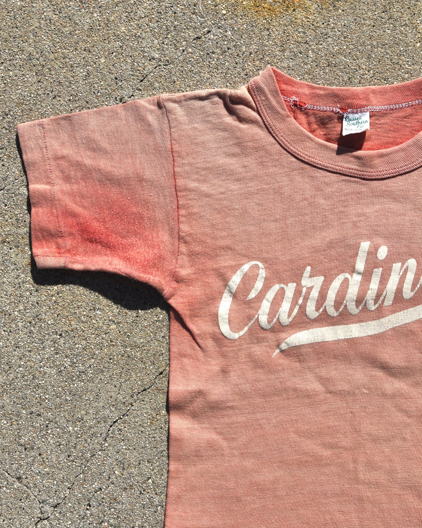 1950s Sun Faded Cardinals #7 Femme Tshirt