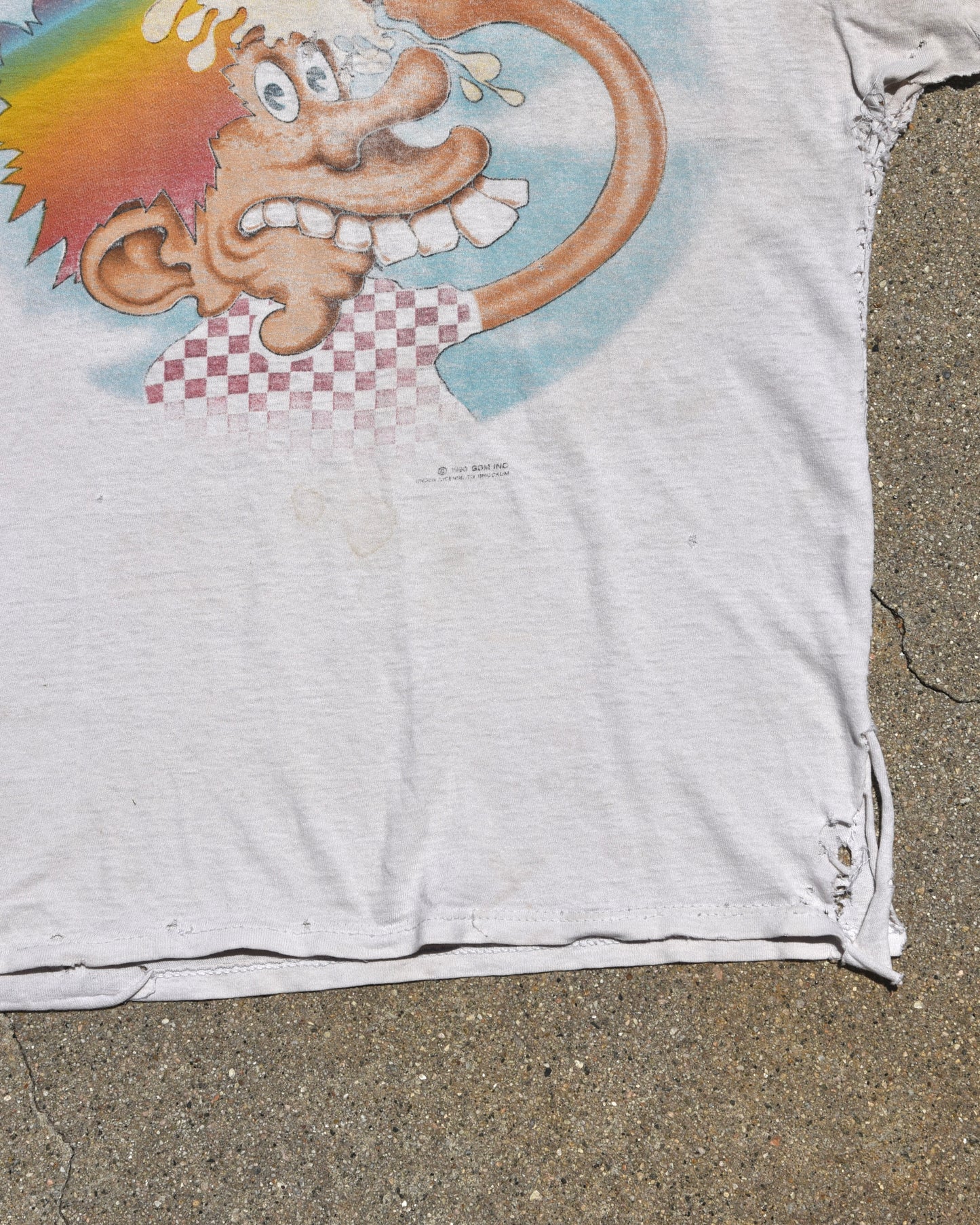 1990 Grateful Dead Ice Cream Kid Europe Tour Tshirt