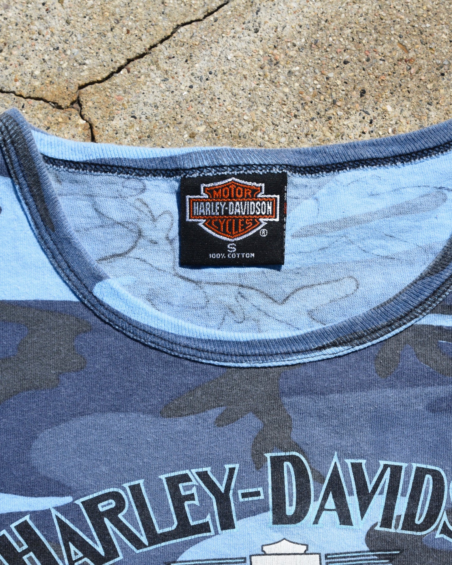 1990s Harley Camo Femme Tshirt