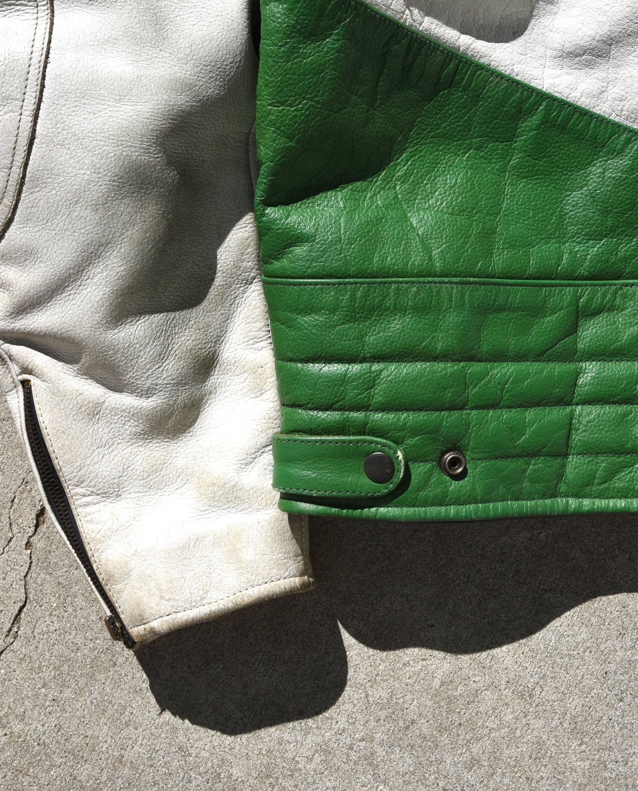 Vintage Kawasaki Motorcycle Racing Padded Leather Jacket