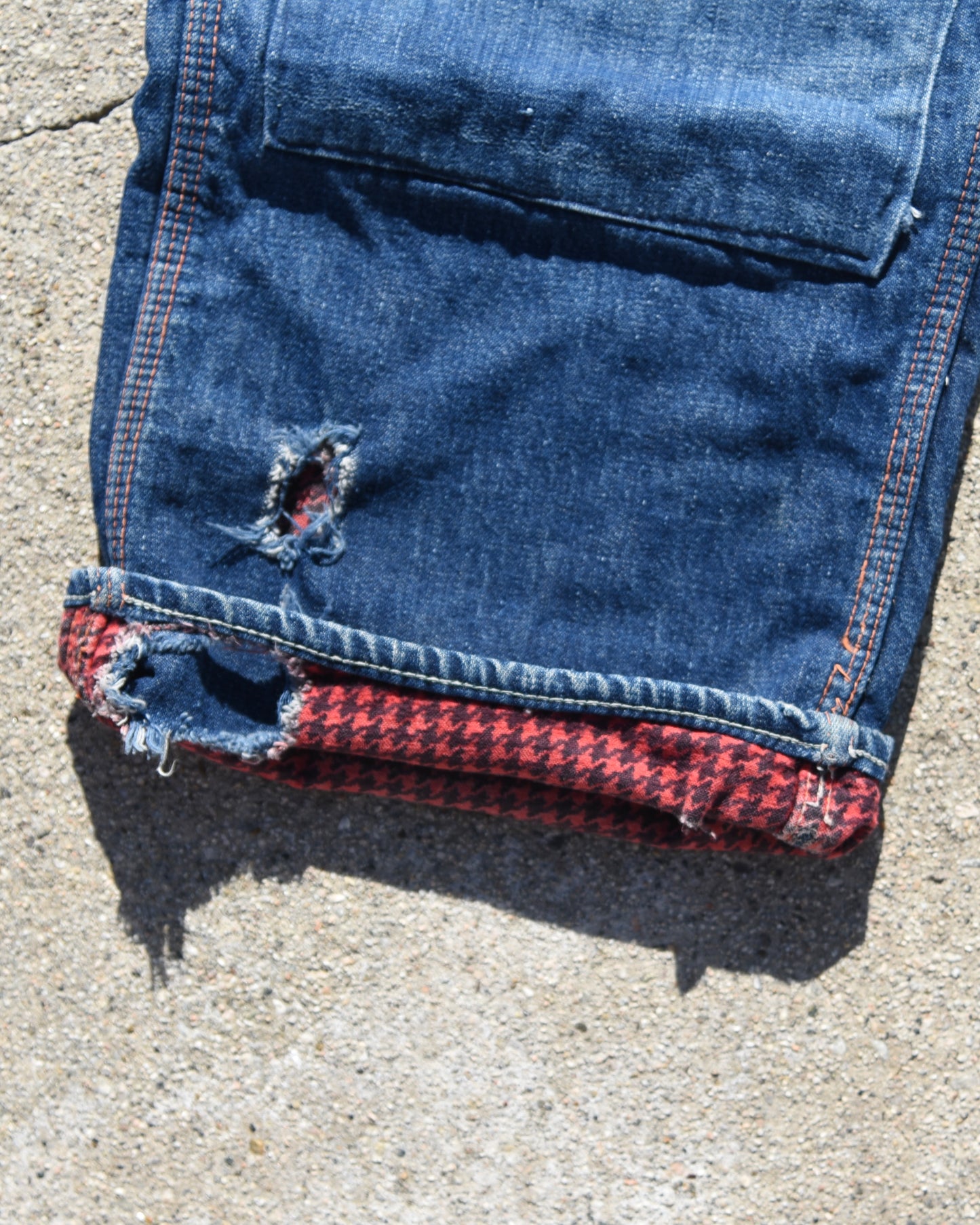 1950s Repaired Flannel Lined Carpenter Denim Jeans