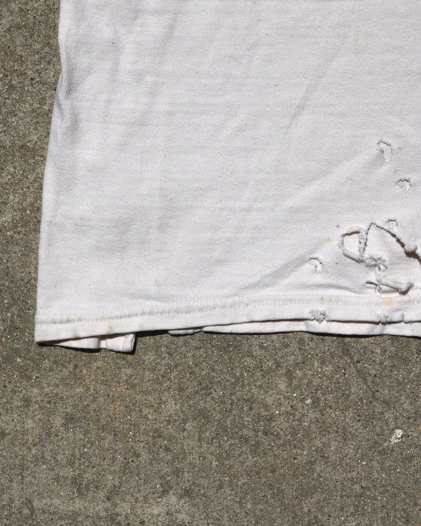 1960s Barons Big Red White Football Jersey Distressed Size Medium