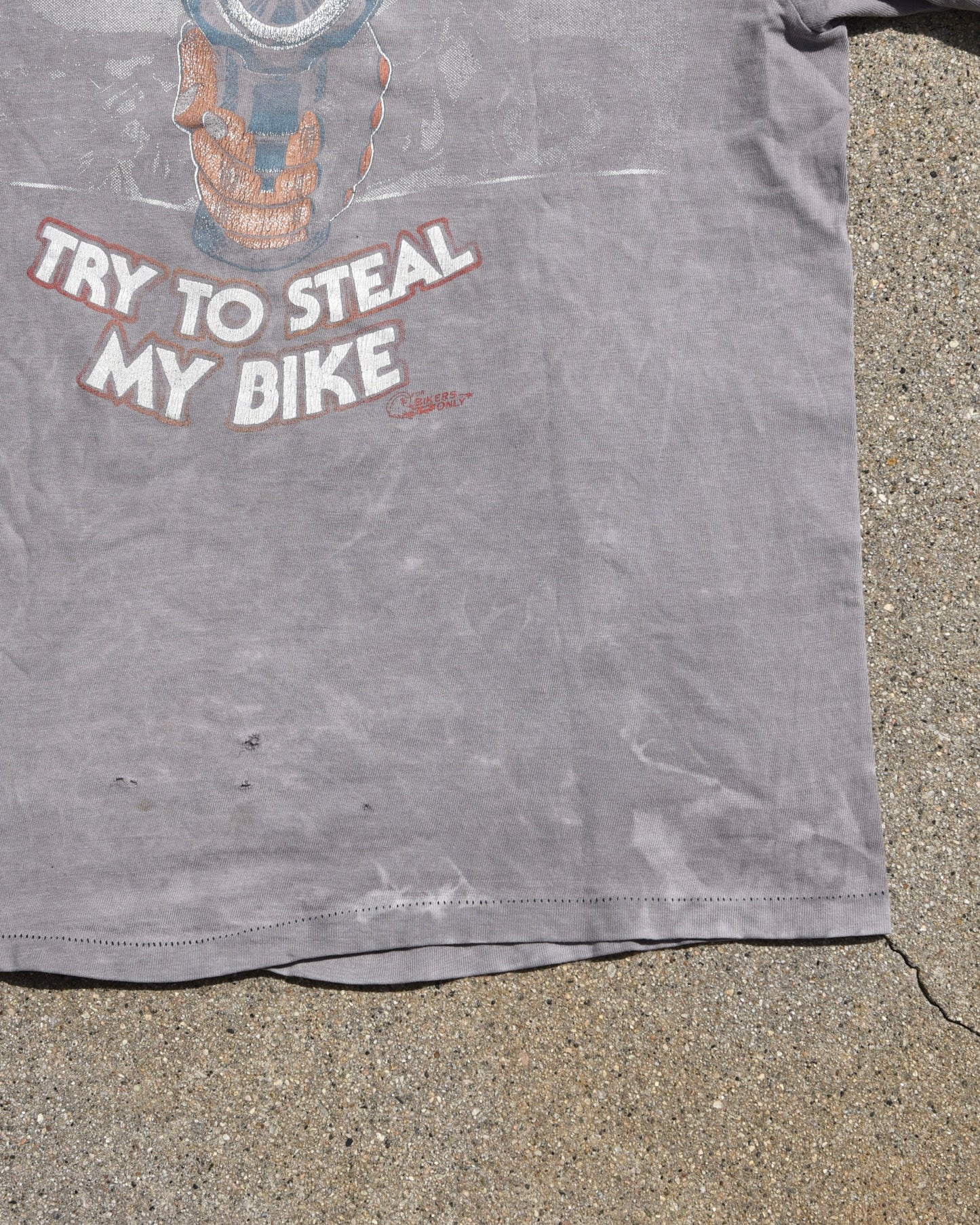 1980s Sun Faded Harley Davidson Make My Day Tshirt