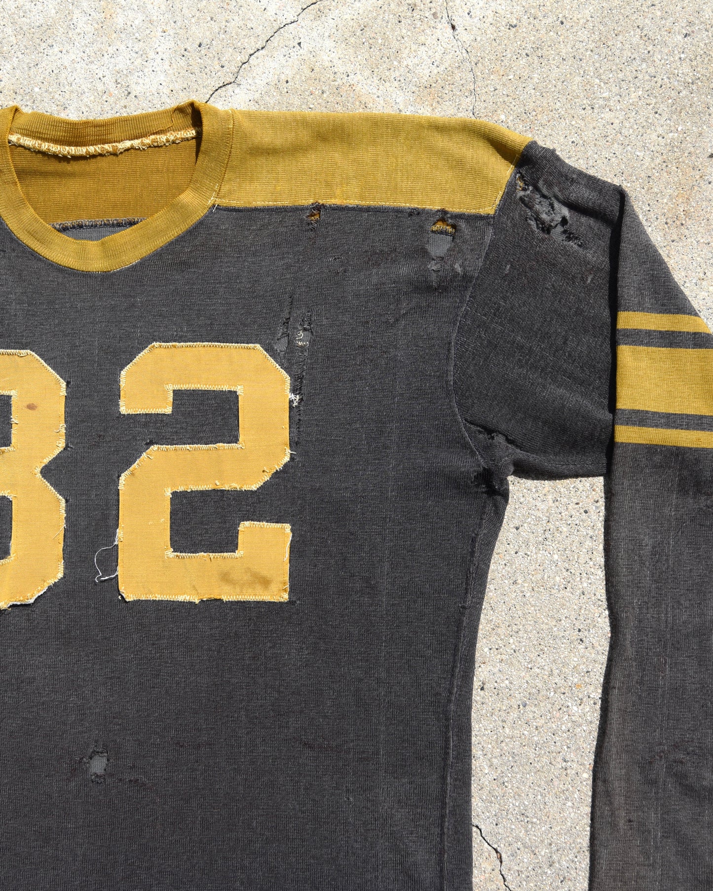 1950s Sun Faded Cotton Football Jersey