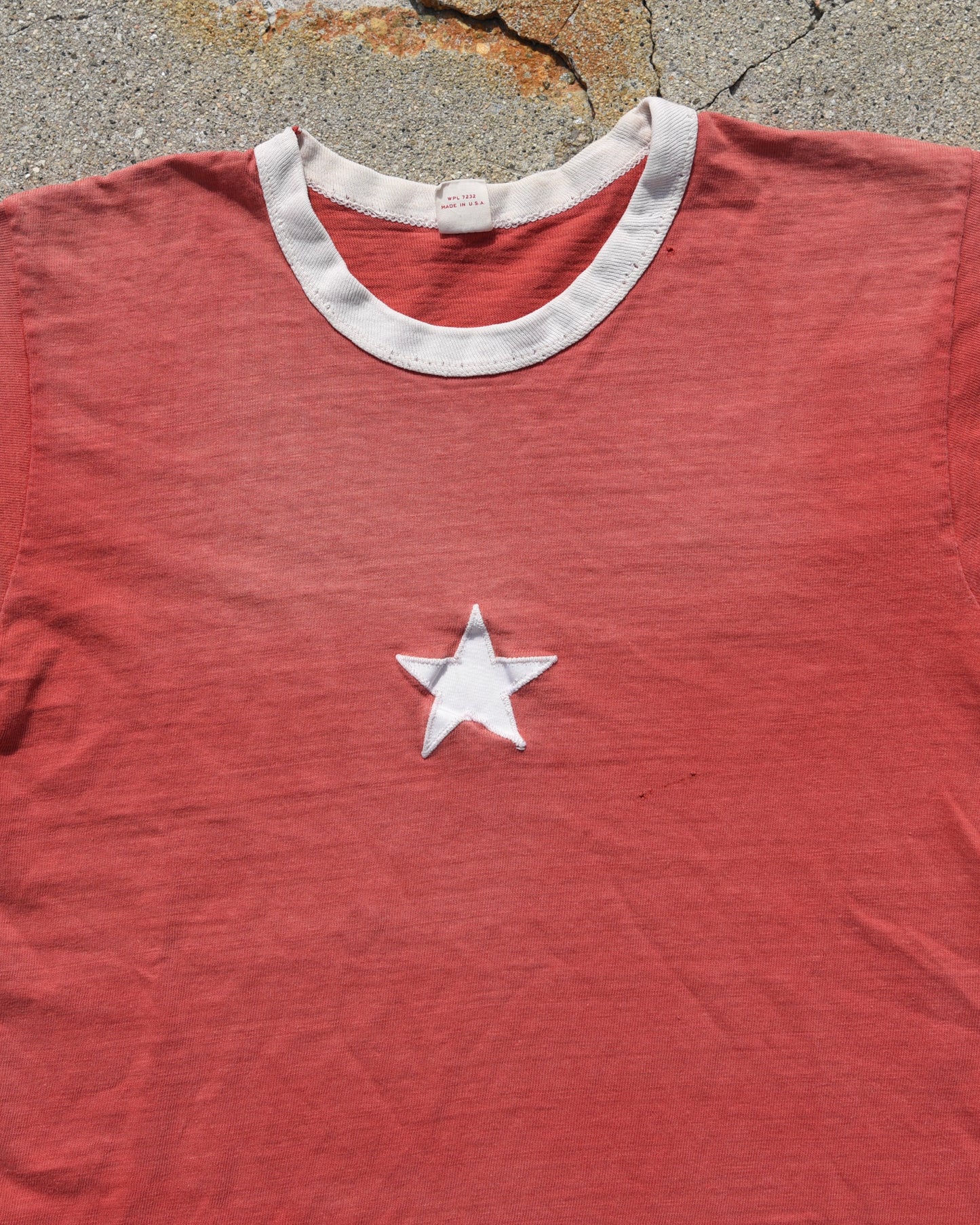 1950s Sun Faded Star Ringer Tshirt