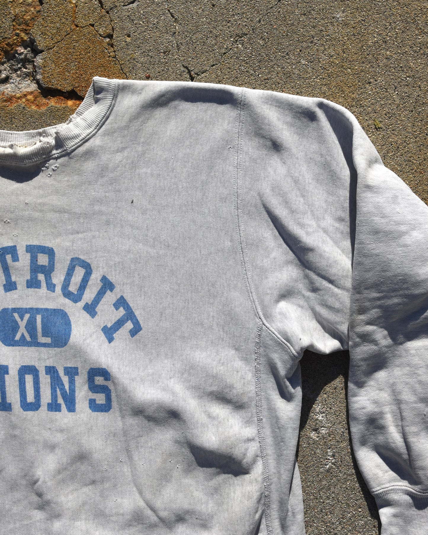 1960s Champion Reverse Weave Expansion Gusset Detroit Lions Sweatshirt