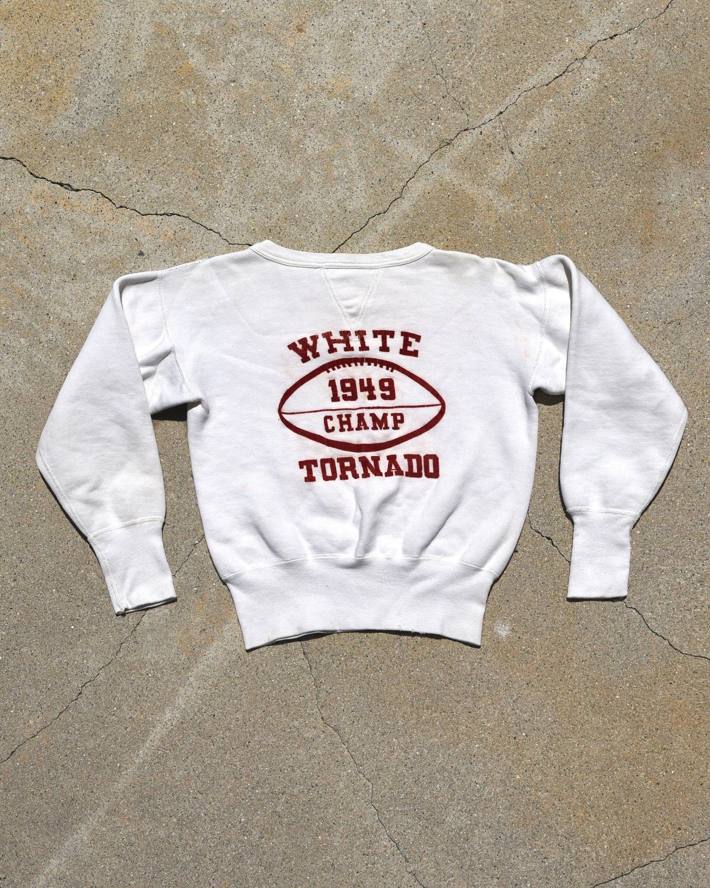1940s White Tornado Champs Femme Sweatshirt