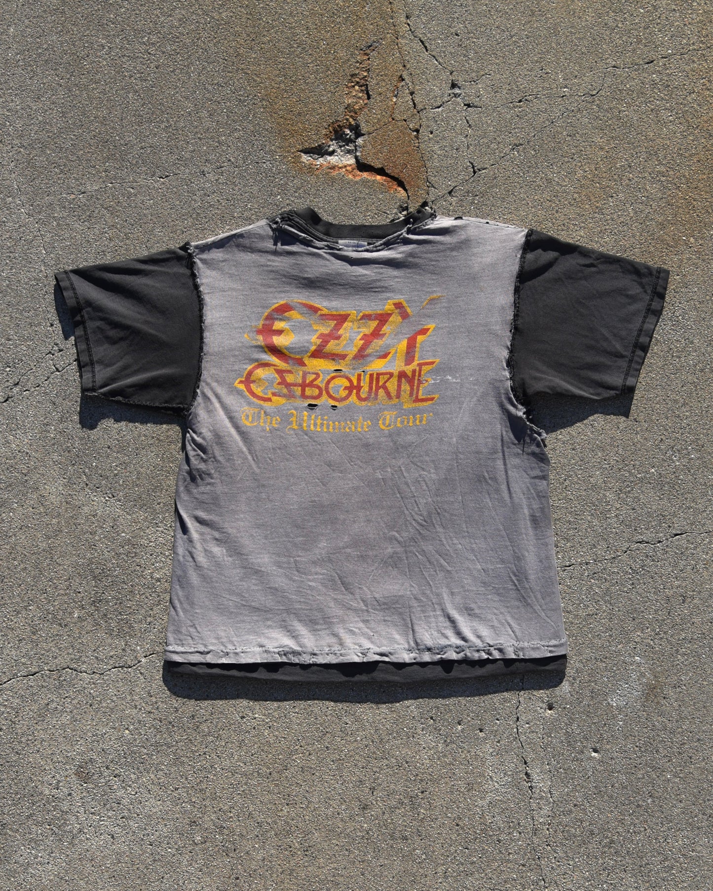 1980s Ozzy Osbourne The Ultimate Tour Tshirt - Thrashed and Repaired