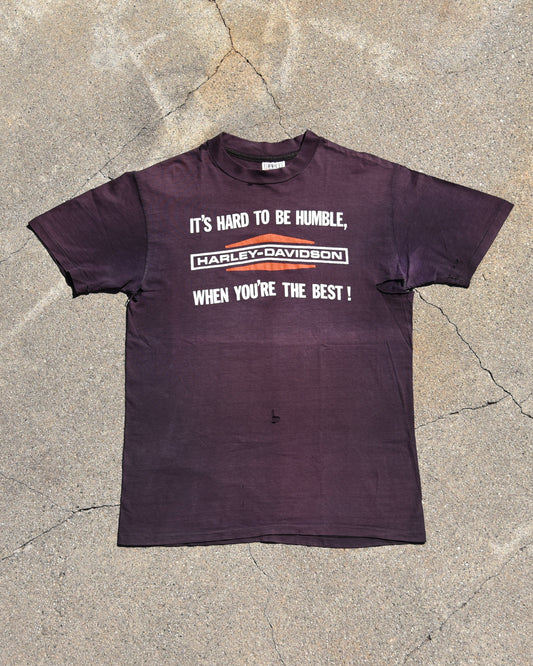 1970s Sun Faded It’s Hard To Be Humble Harley Tshirt
