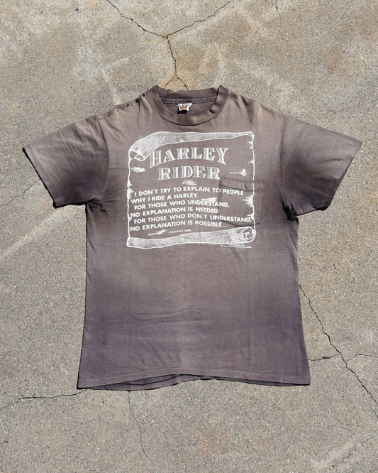 1980s Sun Faded Harley Rider Tshirt