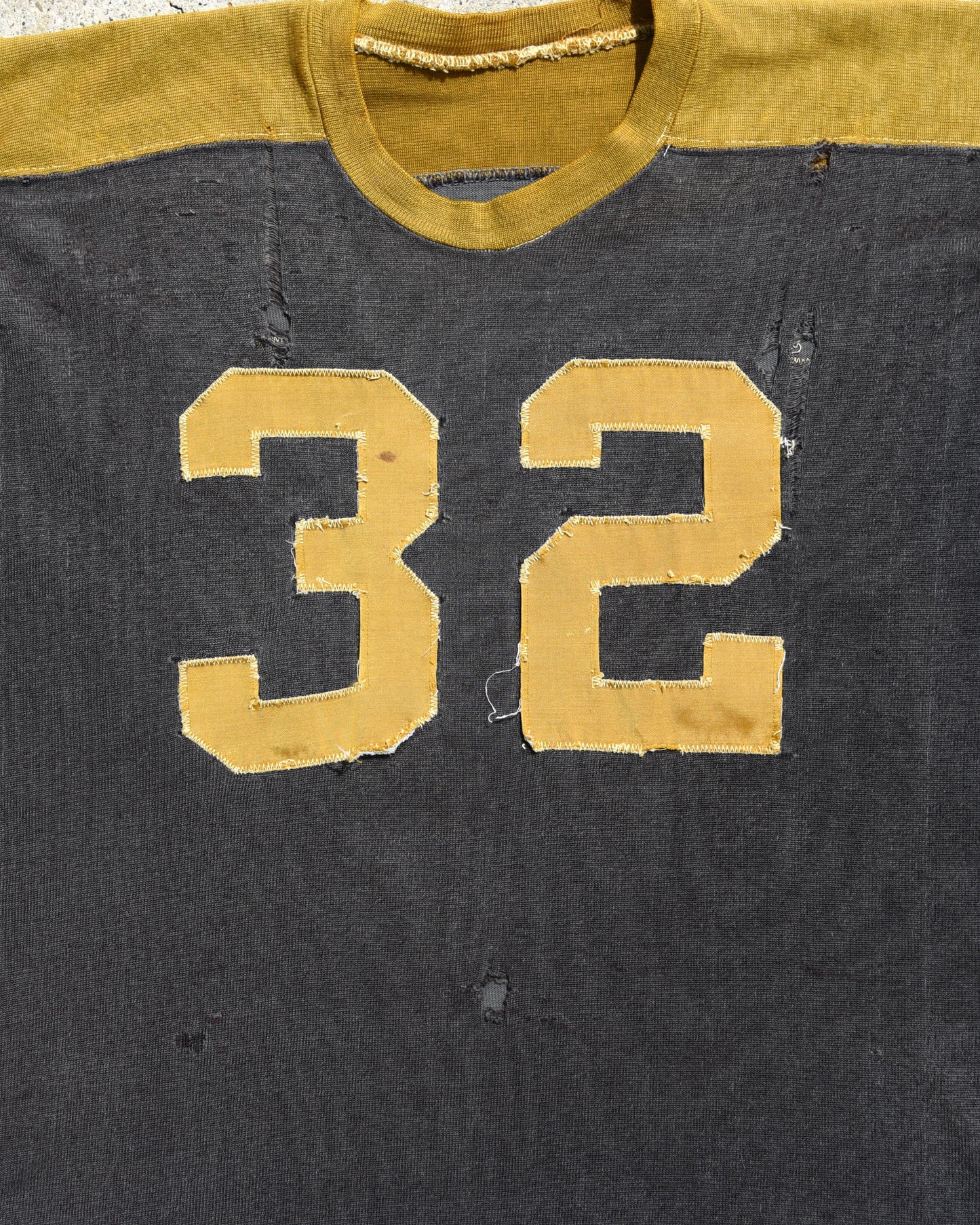 1950s Sun Faded Cotton Football Jersey