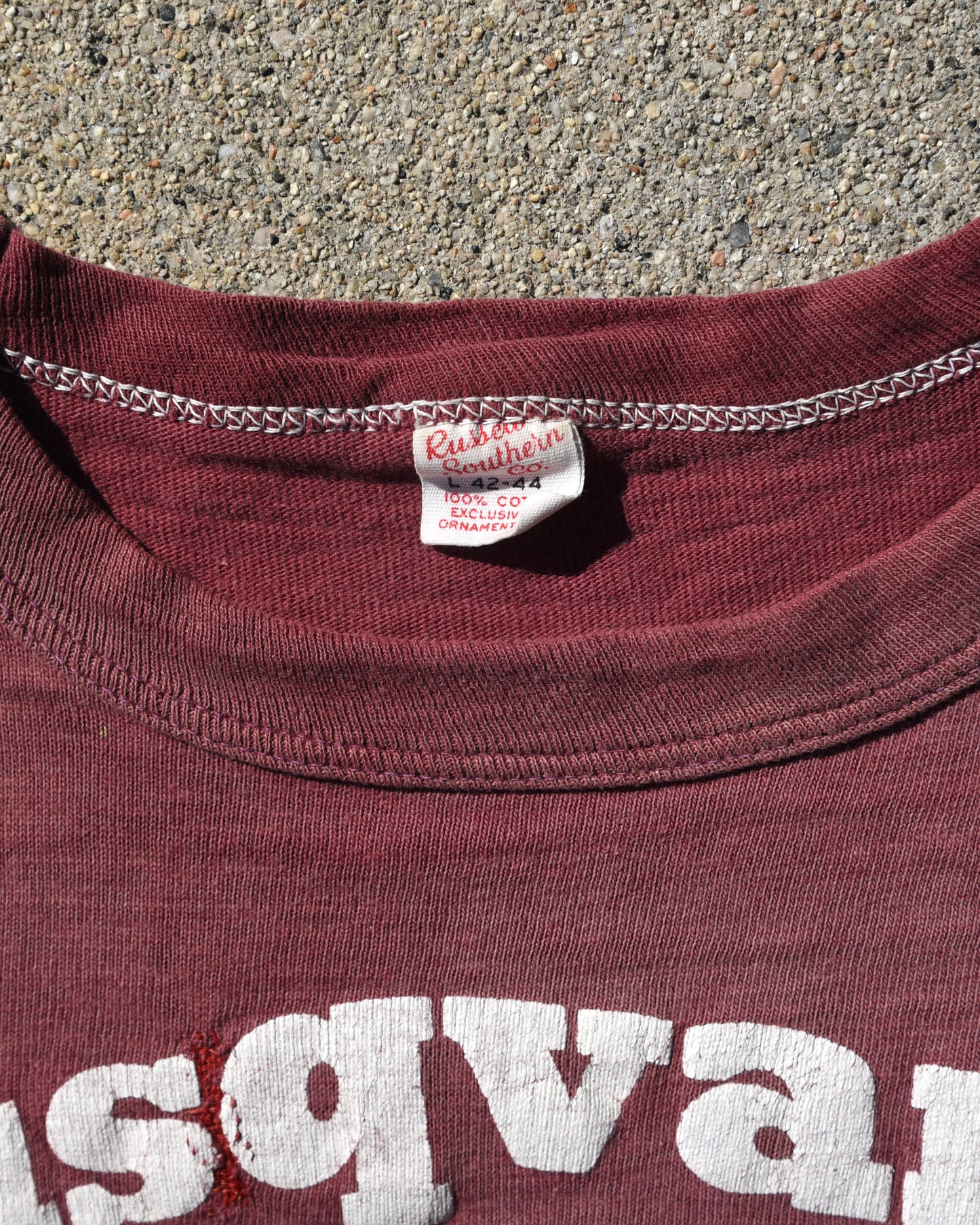 1950s Husqvarna Tshirt - Sun Faded And Repaired