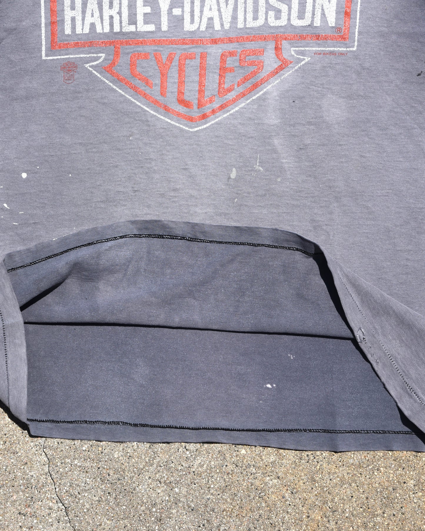 1980s Sun Faded Mancuso Harley Davidson Tshirt