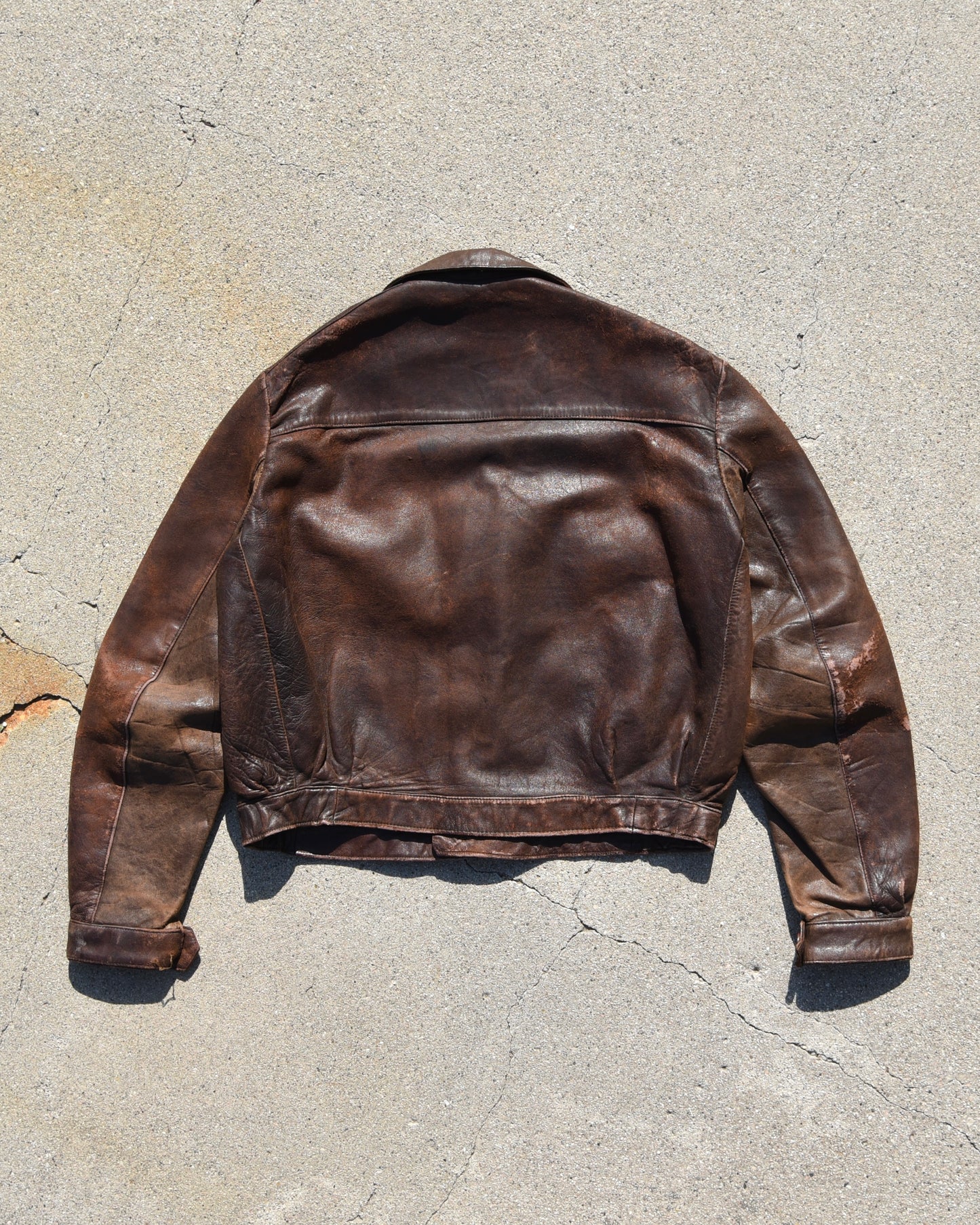 1930s French Cyclist Horsehide Leather Jacket