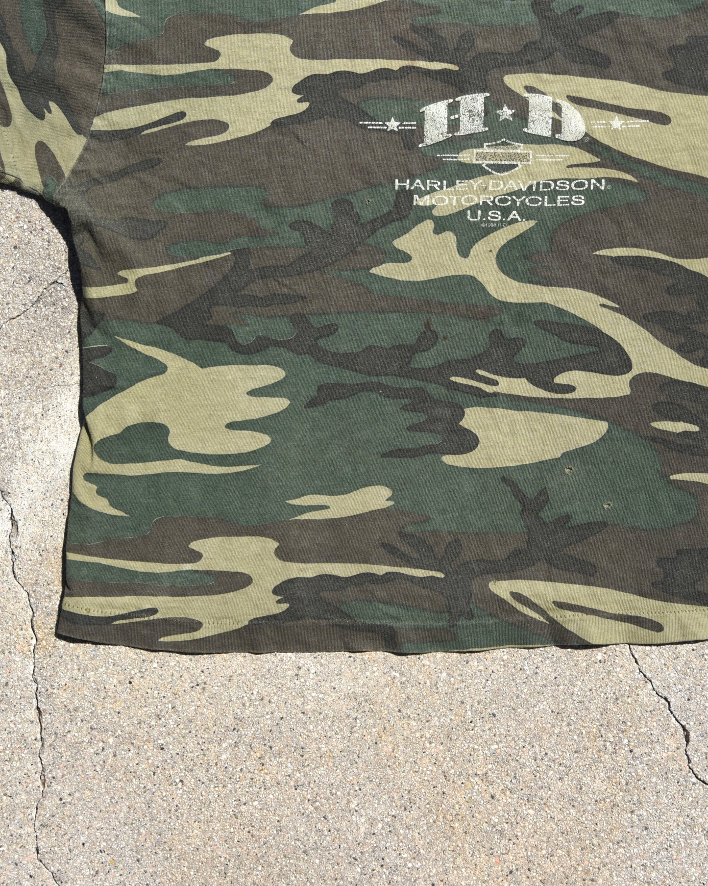 1990s Harley Davidson Camo Femme Tshirt