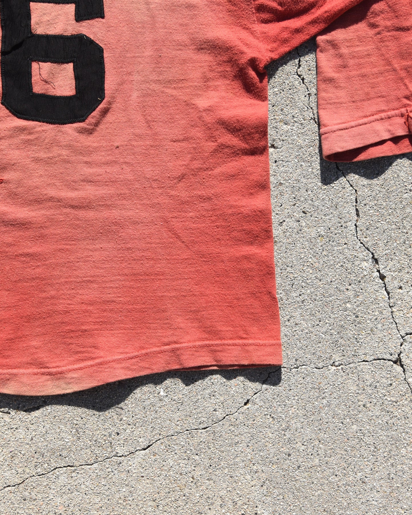 1950s Sun Faded Two Tone Cotton Football Jersey