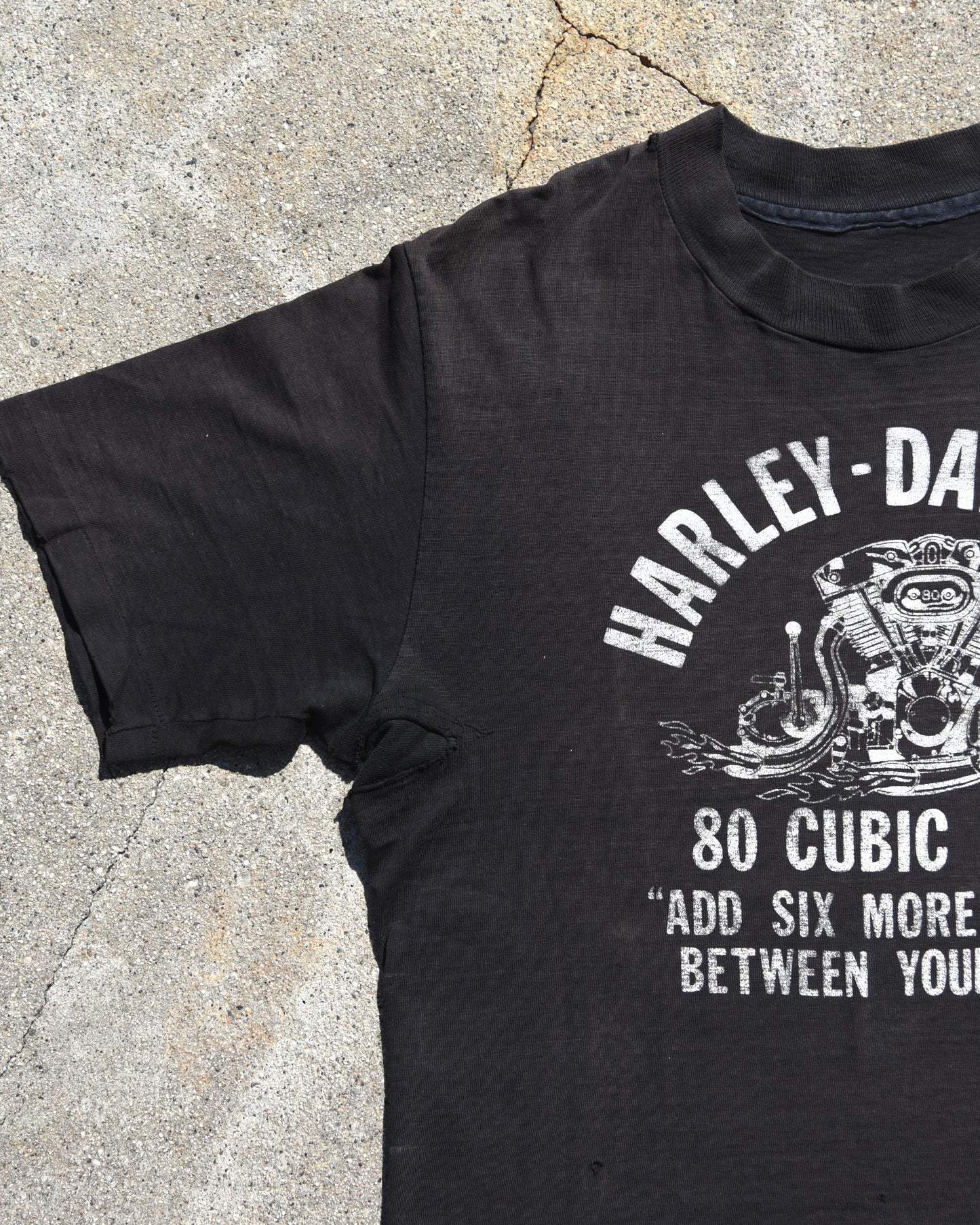 1980s Add Six More Inches Harley Davidson Tshirt