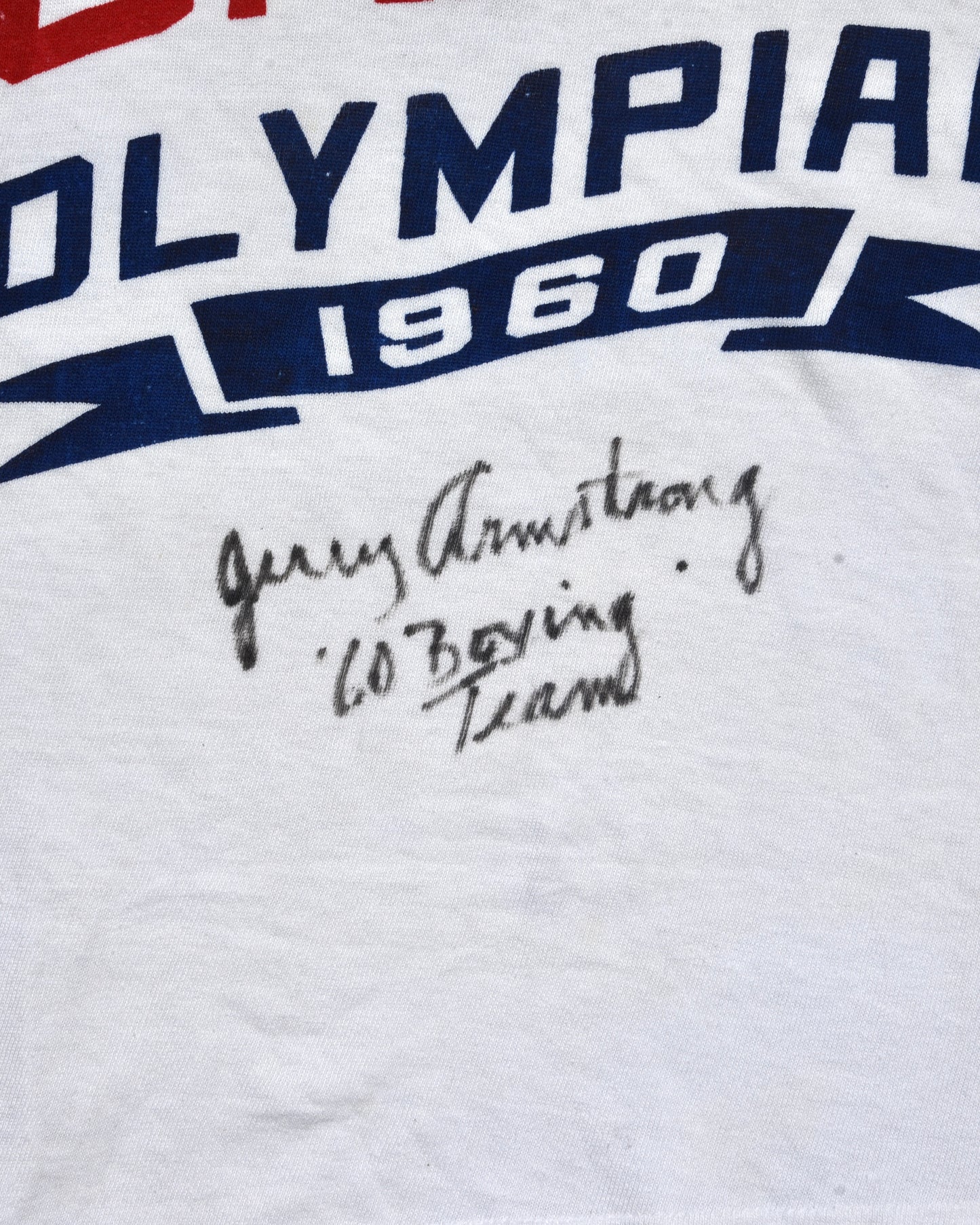 1960s USA Olympiad Tshirt - Worn & Signed by Jerry Armstrong