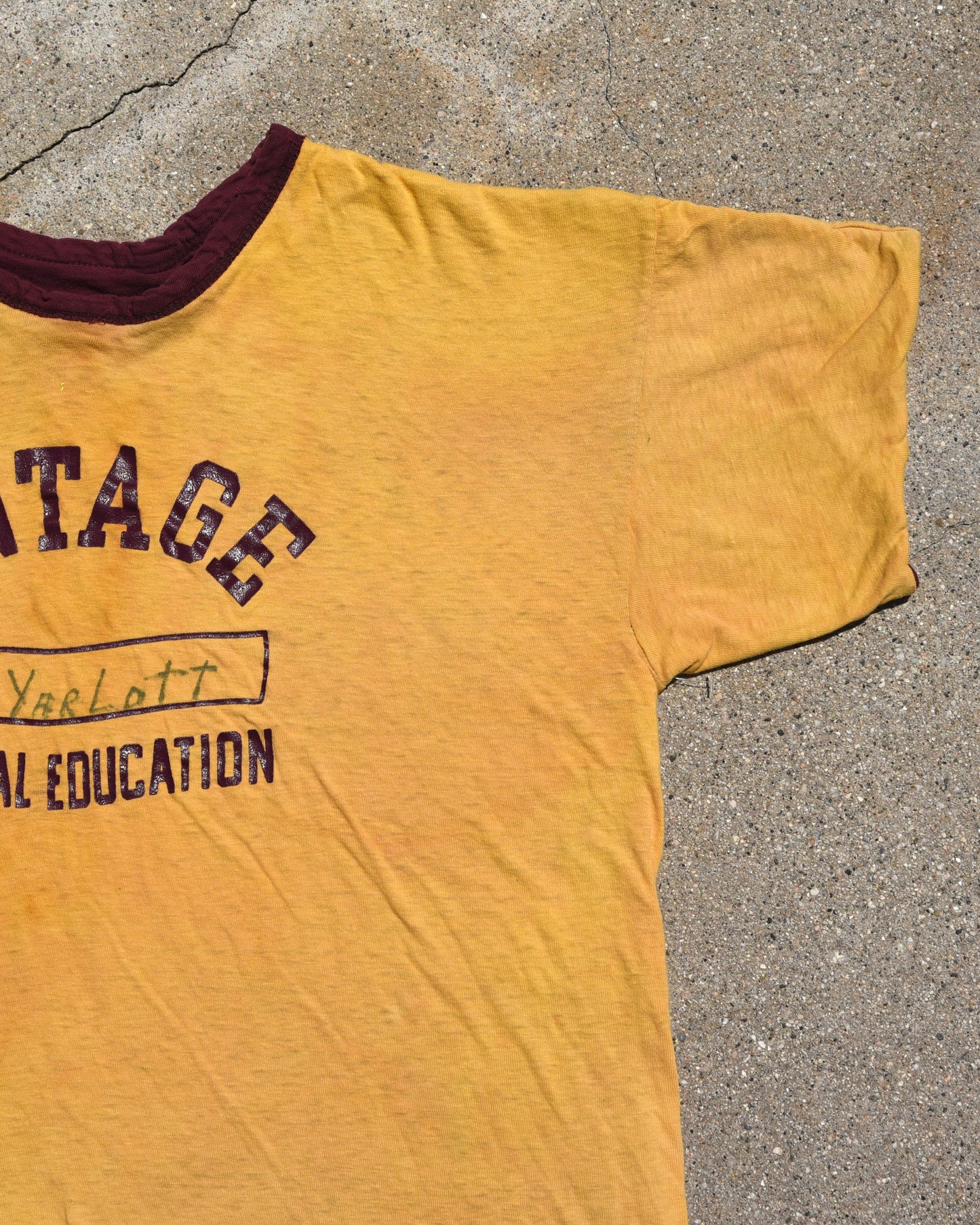 1970s Vintage Physical Education Double Face Tshirt