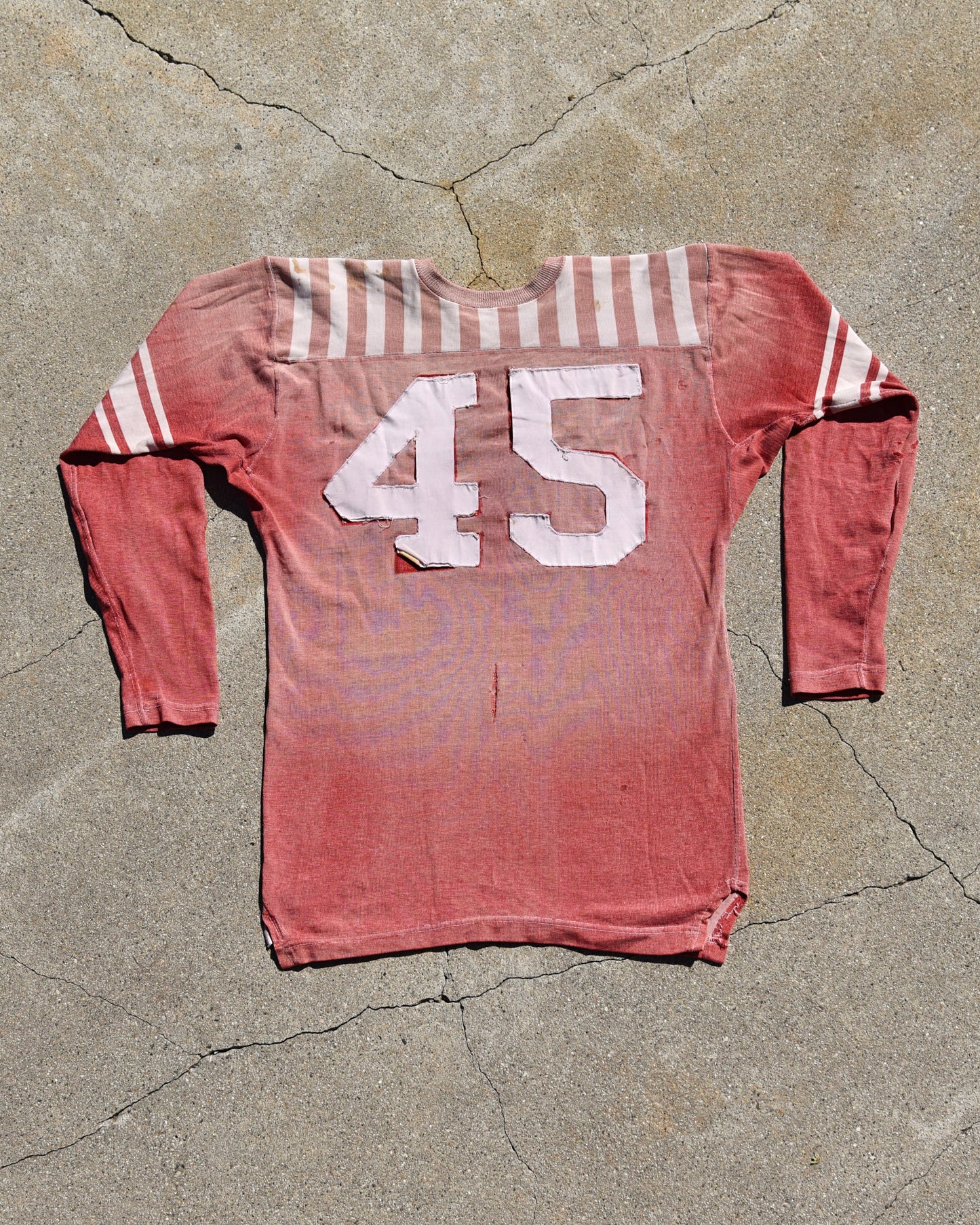 1950s Sun Faded Cotton Football Jersey
