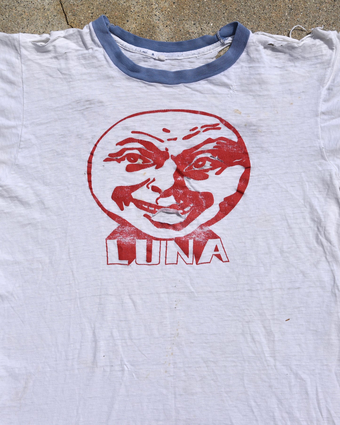 1970s Thrashed Luna Bar Ringer Tshirt