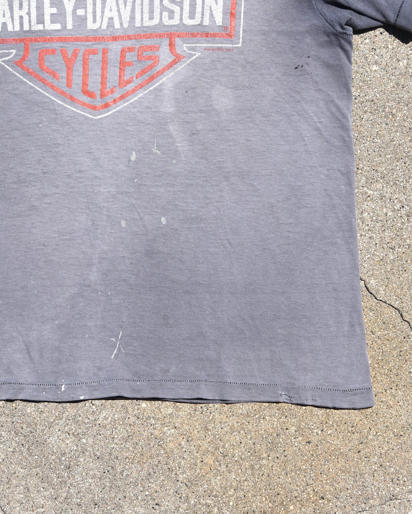 1980s Sun Faded Mancuso Harley Davidson Tshirt