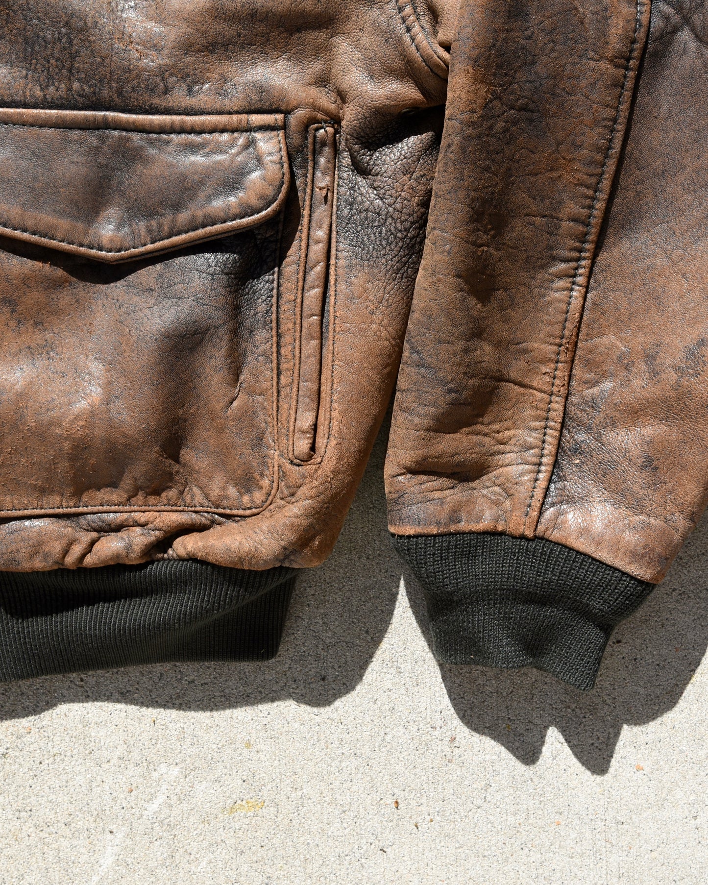Avirex Sack Time Pinup Girl Leather Bomber Jacket