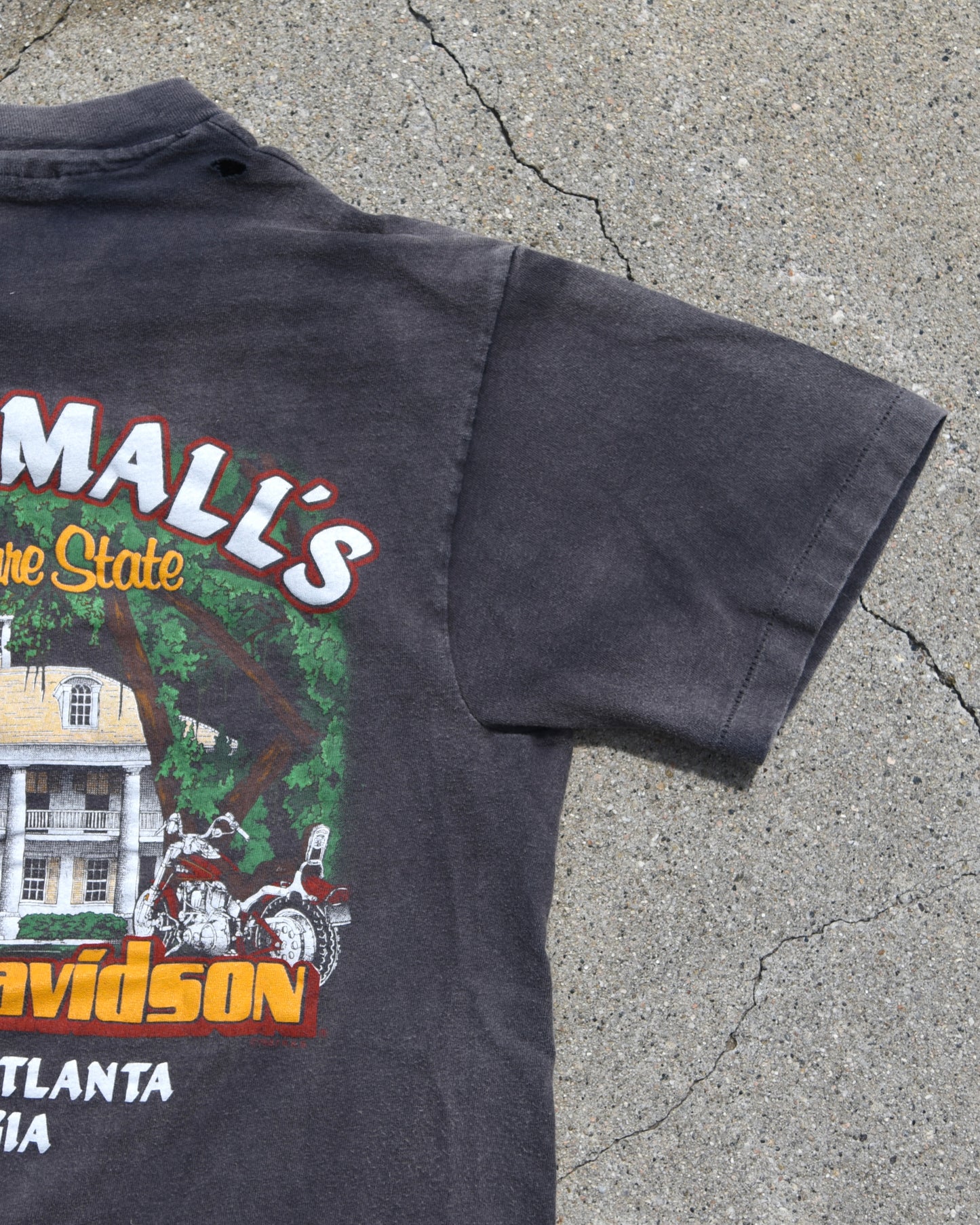 1980s Faded Ghost Pocket Harley Davidson Tshirt