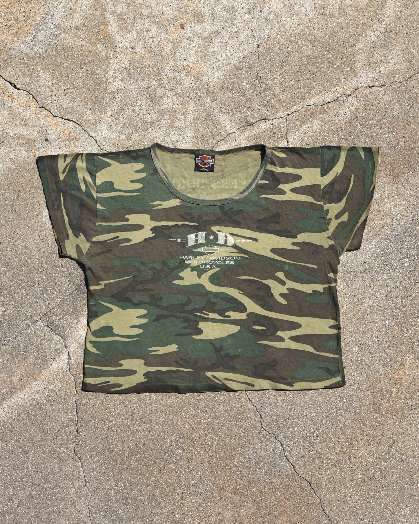 1990s Harley Davidson Camo Femme Tshirt